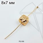 Разделительная бусина 8х7 мм (золото)