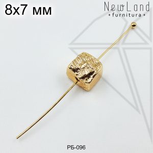 Разделительная бусина 8х7 мм (золото)