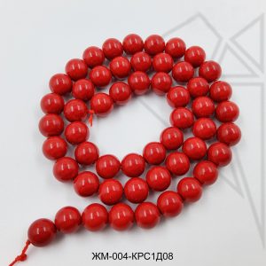 Жемчуг майорка КРАСНЫЙ 10 мм ЦЕЛАЯ нить