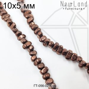 Гематит крошка коричневая 10х5 мм 1/2 нити