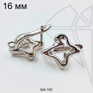 Швензы абстракция английский замок 16 мм (родий)