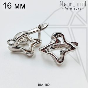 Швензы абстракция английский замок 16 мм (родий)