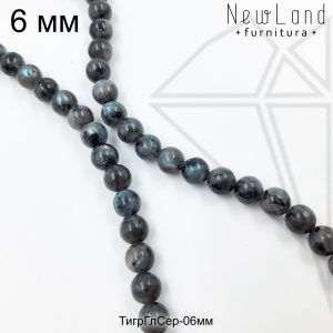 Лаврикит круглый гладкий 6 мм 1/2 нити