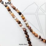 Яшма Мукаит круглая гладкая 4 мм 1/2 нити