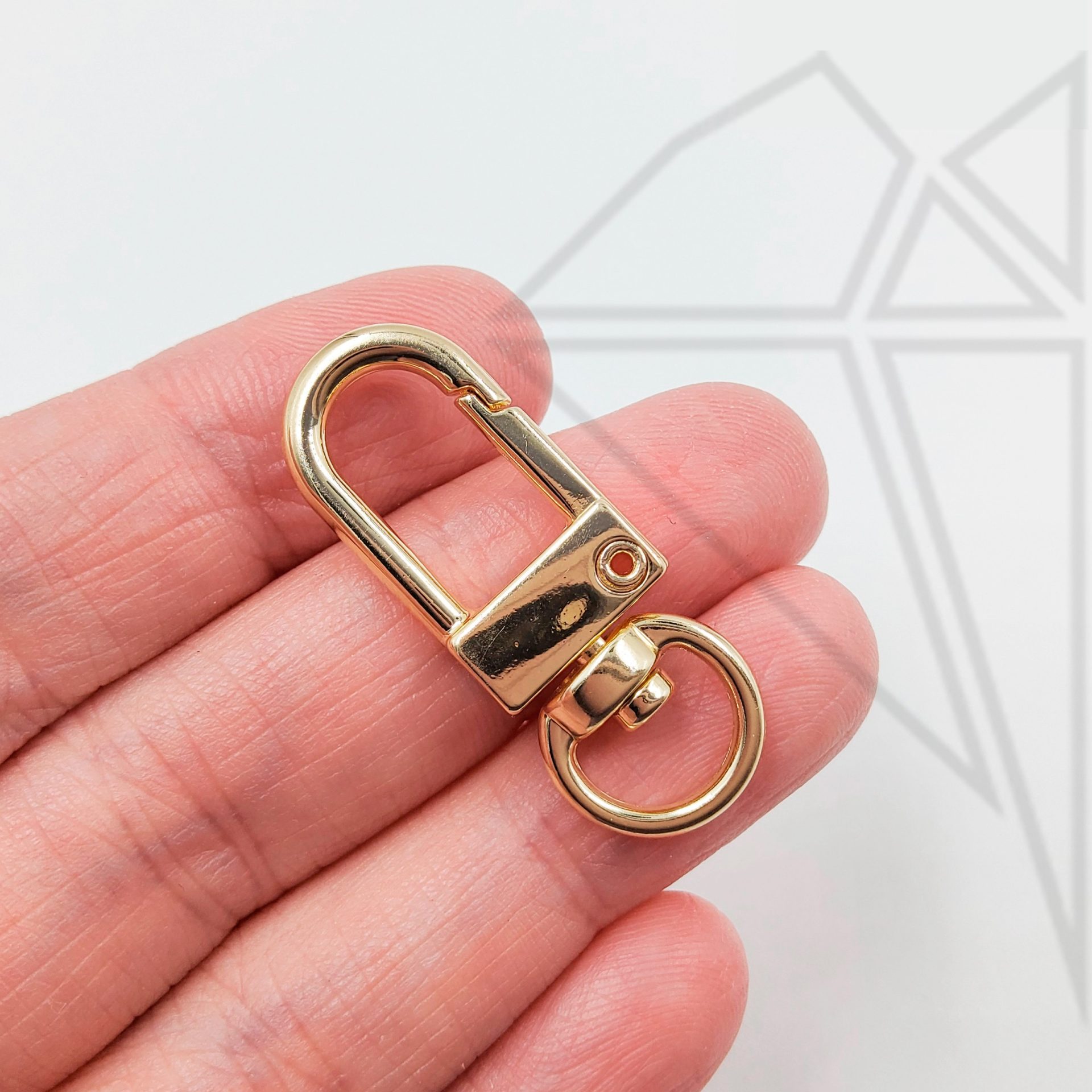 Замок карабин для сумки обвеса 34 мм (золото)