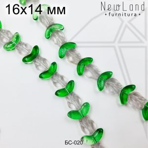 Стеклянные бусины Цветок бежевый 1/2 нити