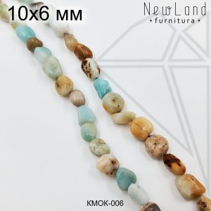 Амазонит галтовка 10х6 мм 1/2 нити