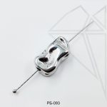 Разделительная бусина барочная 13х7 мм (родий)