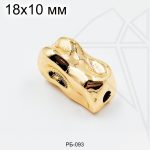 Разделительная бусина барочная 18х10 мм (золото)