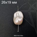 Жемчуг майорка белая 26х19 мм 1 шт