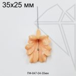 Подвеска цветок акриловый Светло-оранжевый 35 мм