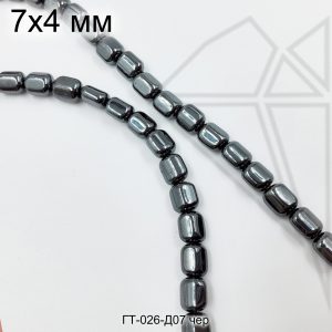 Гематит прямоугольный черный 7х4 мм НИТЬ