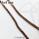 Гематит квадратный коричневый 4 мм НИТЬ