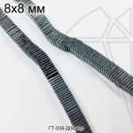 Гематит квадратный черный 8 мм НИТЬ