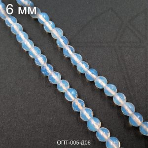 Опалит круглый огранка 6 мм НИТЬ