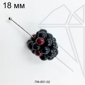 Подвеска ежевика 18×15 мм