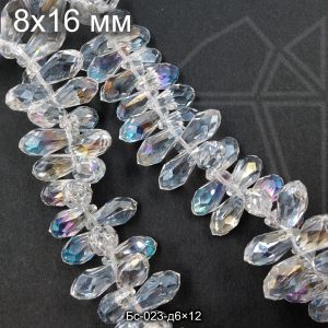 Хрустальные бусины 8х16 мм 1/2 нити