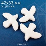 Керамическая бусина голубь белый УЦЕНКА