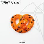 Подвеска Крендель с маком 25х23 мм