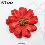Подвеска цветок красный 50 мм