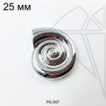 Разделительная бусина ракушка 25х21 мм (родий)