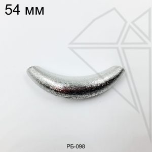 Разделительная бусина трубочка 54х12 мм (родий)