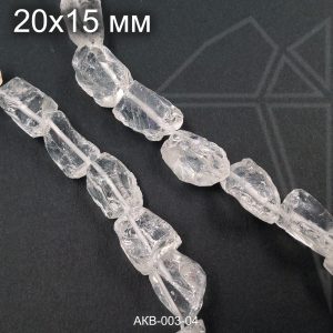 Аква Кварц синтетический прозрачный 20х15 мм 1/2 нити