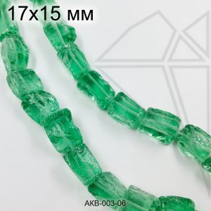 Аква Кварц синтетический зеленый 17х15 мм 1/2 нити