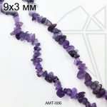 Аметист фиолетовый крошка 9х3 мм НИТЬ 40 см