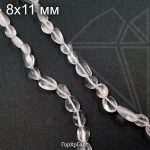 Горный хрусталь галтовка 8х11 мм 1/2 нити