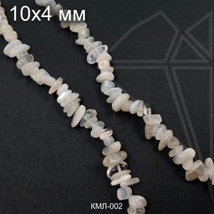 Лунный камень крошка 10х4 мм НИТЬ 40 см