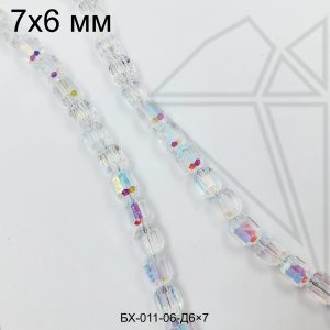 Хрустальные бусины АВ 7х6 мм 50 см