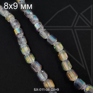 Хрустальные бусины АВ 8х9 мм 50 см